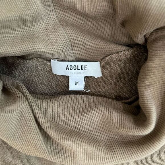 Agolde Balloon Sleeve Turtleneck Sweater Green Size M - Picture 3 of 6